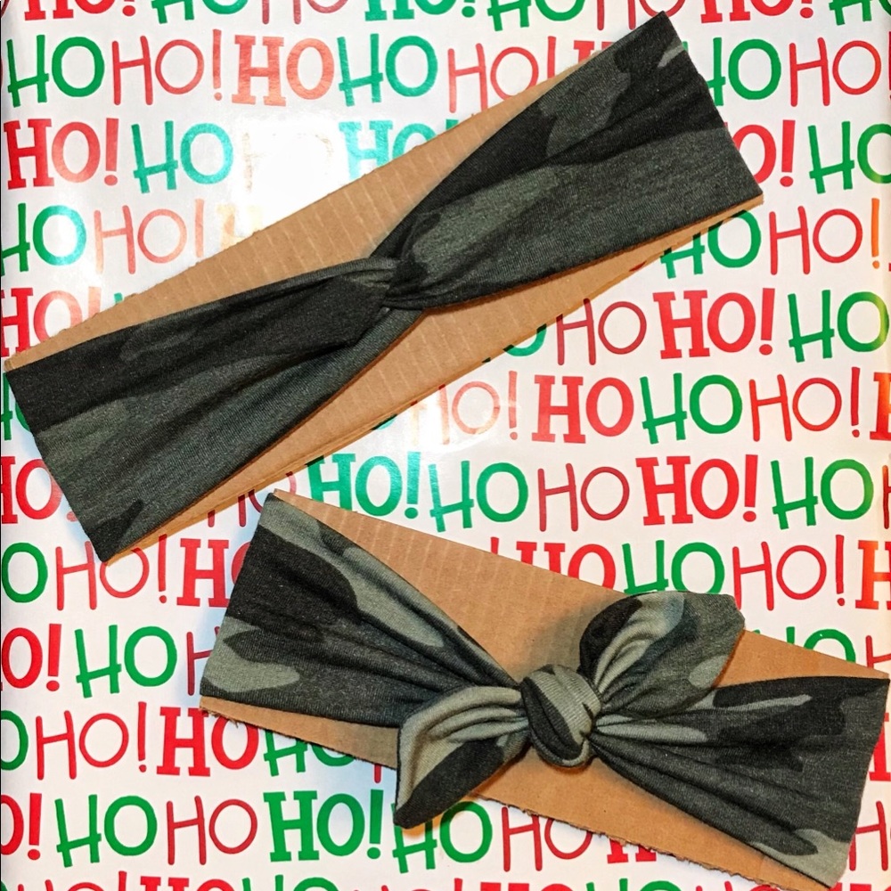Camo mommy and me fabric headbands
